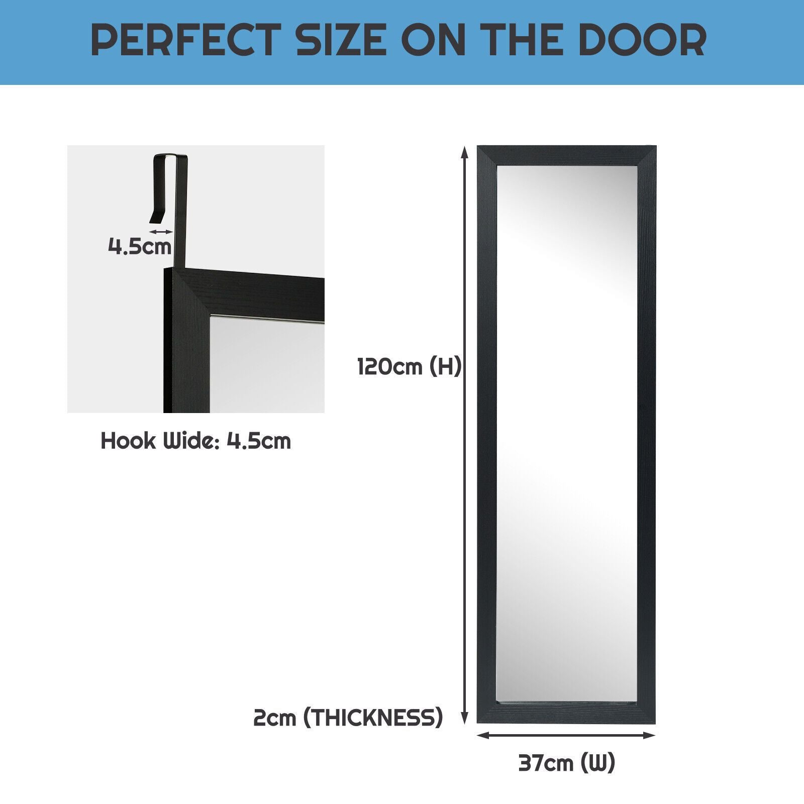Wall-Mounted Full Body Dressing Mirror for Bedroom Use