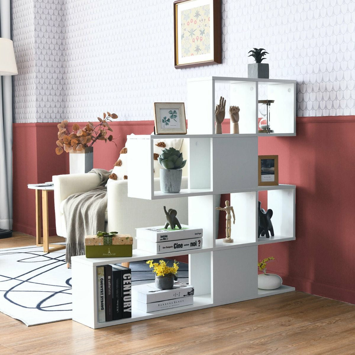 5-Tier Bookshelf for Display and Storage in Home and Office Environments