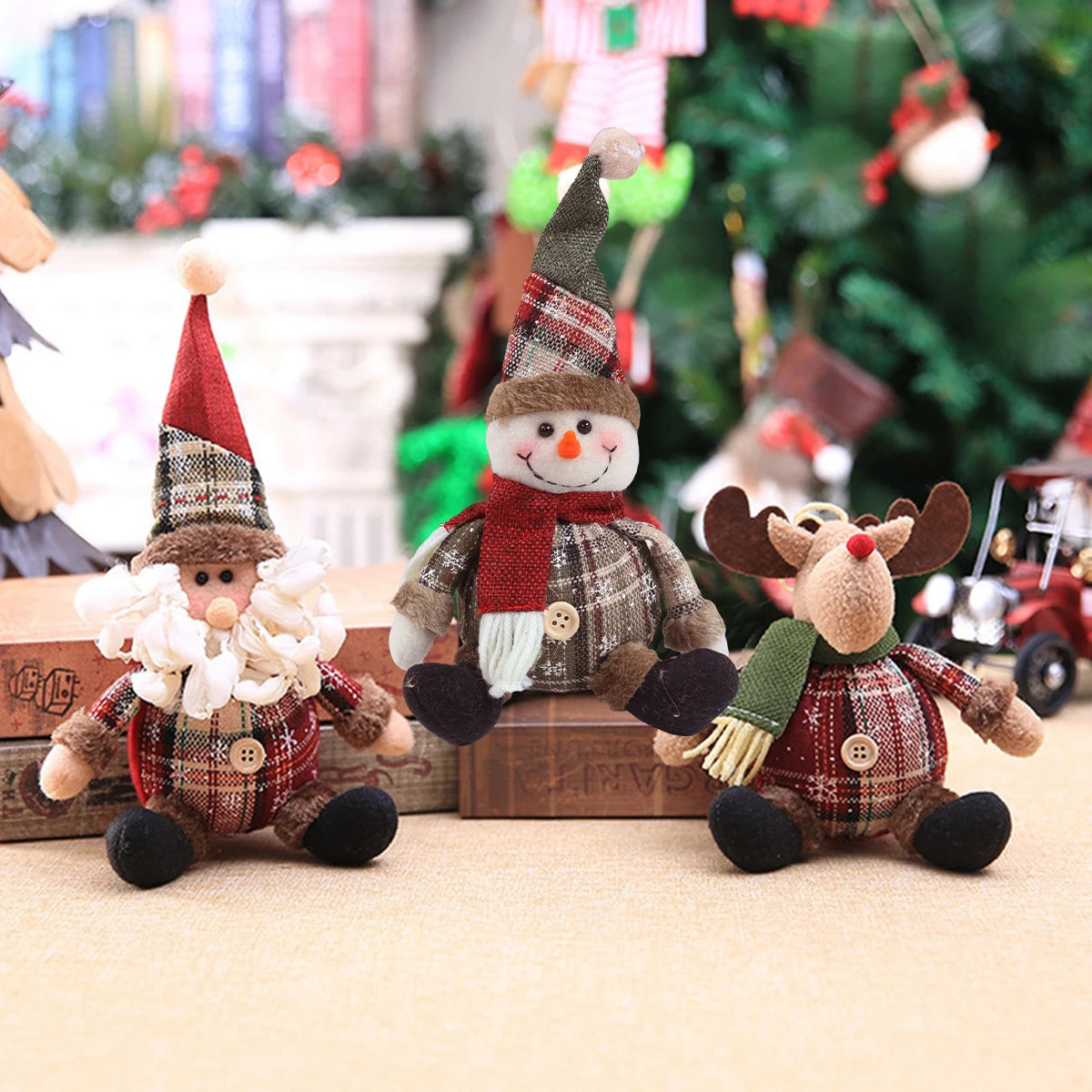 Festive Santa Claus Doll - Charming Christmas Table Decor & Elk Ornament for 2025 Holiday Celebrations - Perfect Navidad Gift for a Joyful New Year 2026!