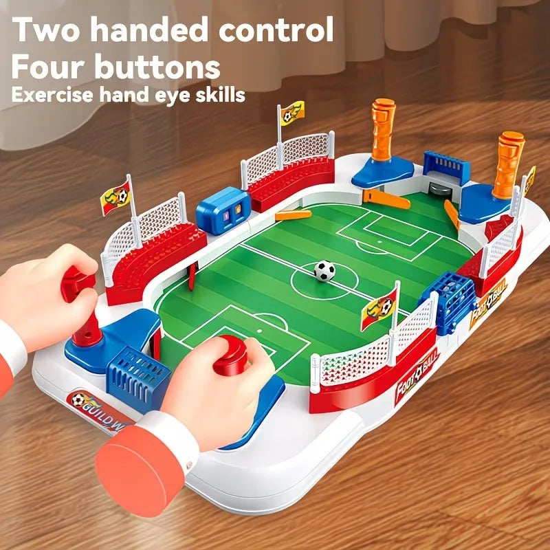 Mini Tabletop Soccer Game Double Flip Control High Barrier Foosball Board Game for Adults Indoor Entertainment Football Toy