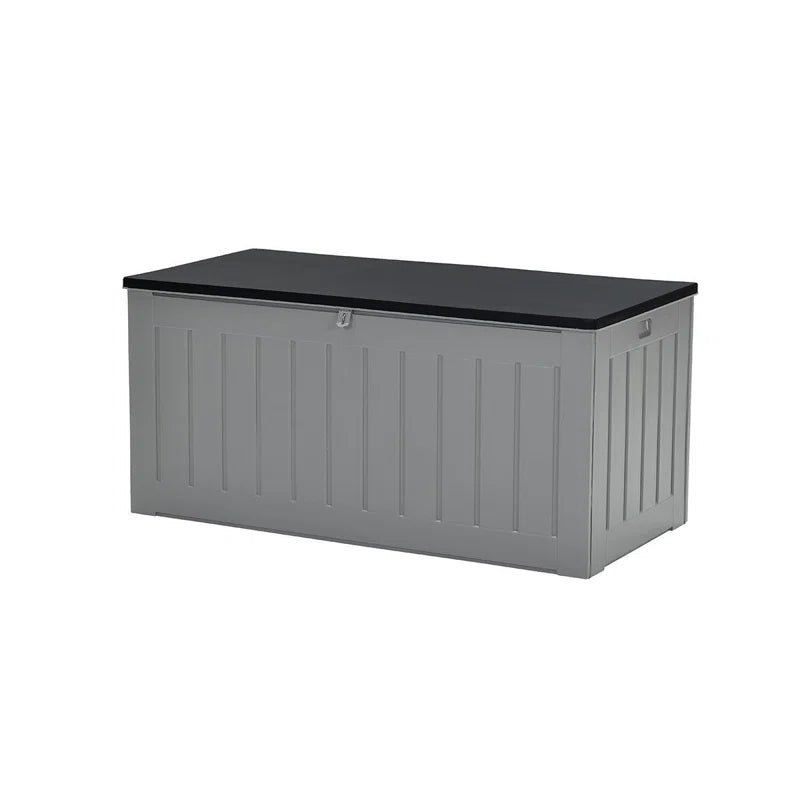 Lanaria 160Cm W 830L Water Resistant Plastic Deck Box in Grey