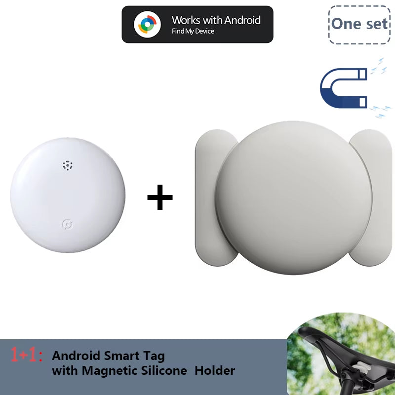 Premium Waterproof Android Airtag with Magnetic Holder – Shockproof Smart Tracker Compatible with Google Find My