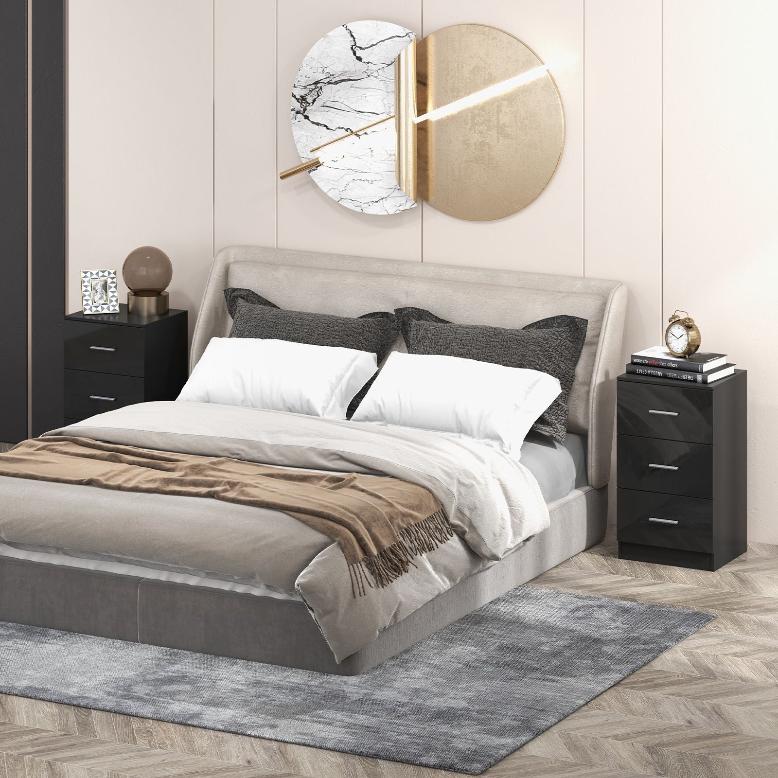 3-Drawer Wooden Dresser with Anti-Tip Safety Feature