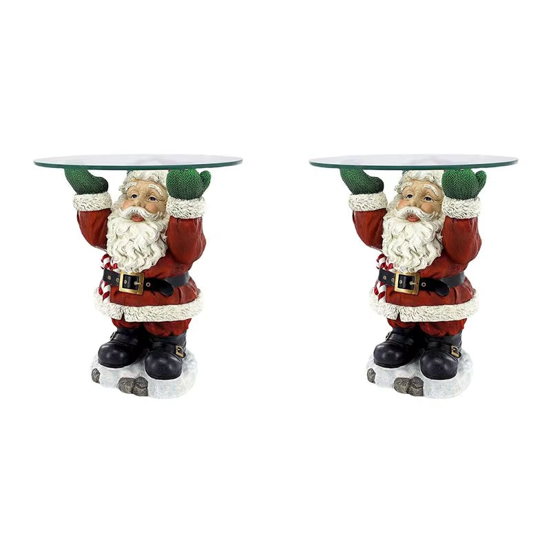 2X Christmas Santa Claus Snack Tray Rack - Fun Christmas Party Decorations