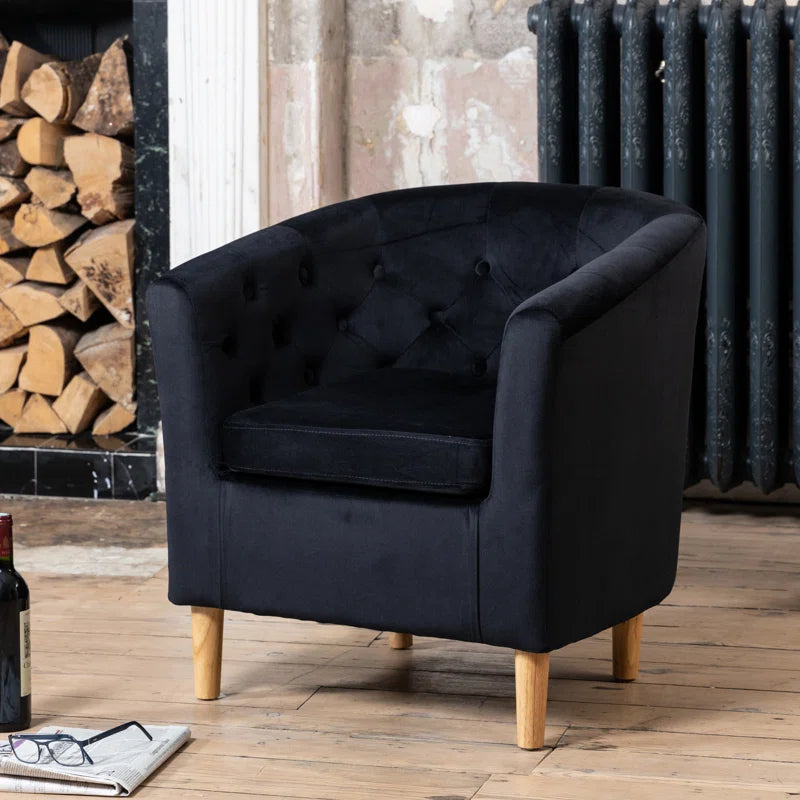 Tarbes Velvet Barrel Chair