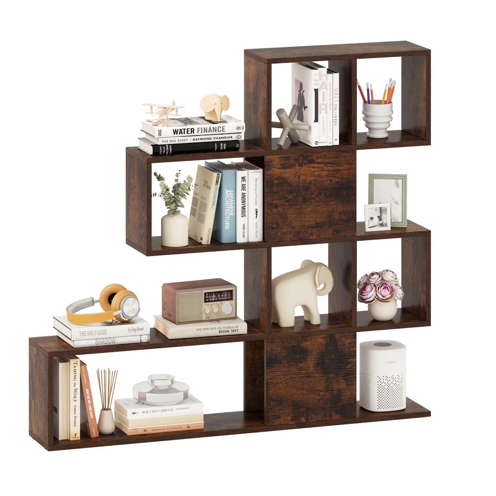 5-Tier Bookshelf for Display and Storage in Home and Office Environments