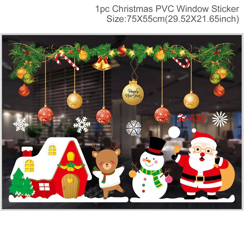 Festive Christmas Window Stickers - Merry Christmas Decor the Perfect Xmas and Holiday Gifts!