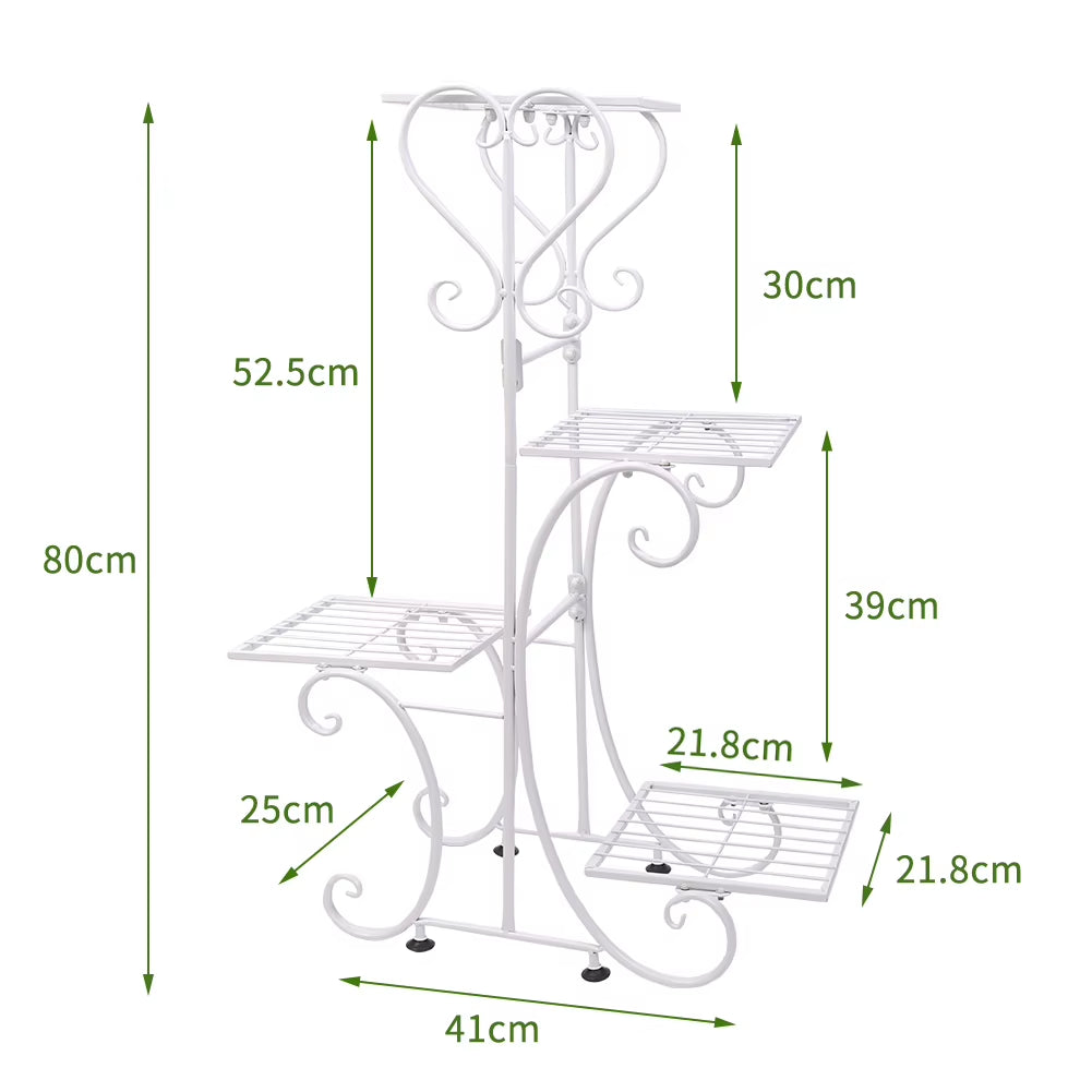 4 Tier 4 Potted Metal Plant Stand
