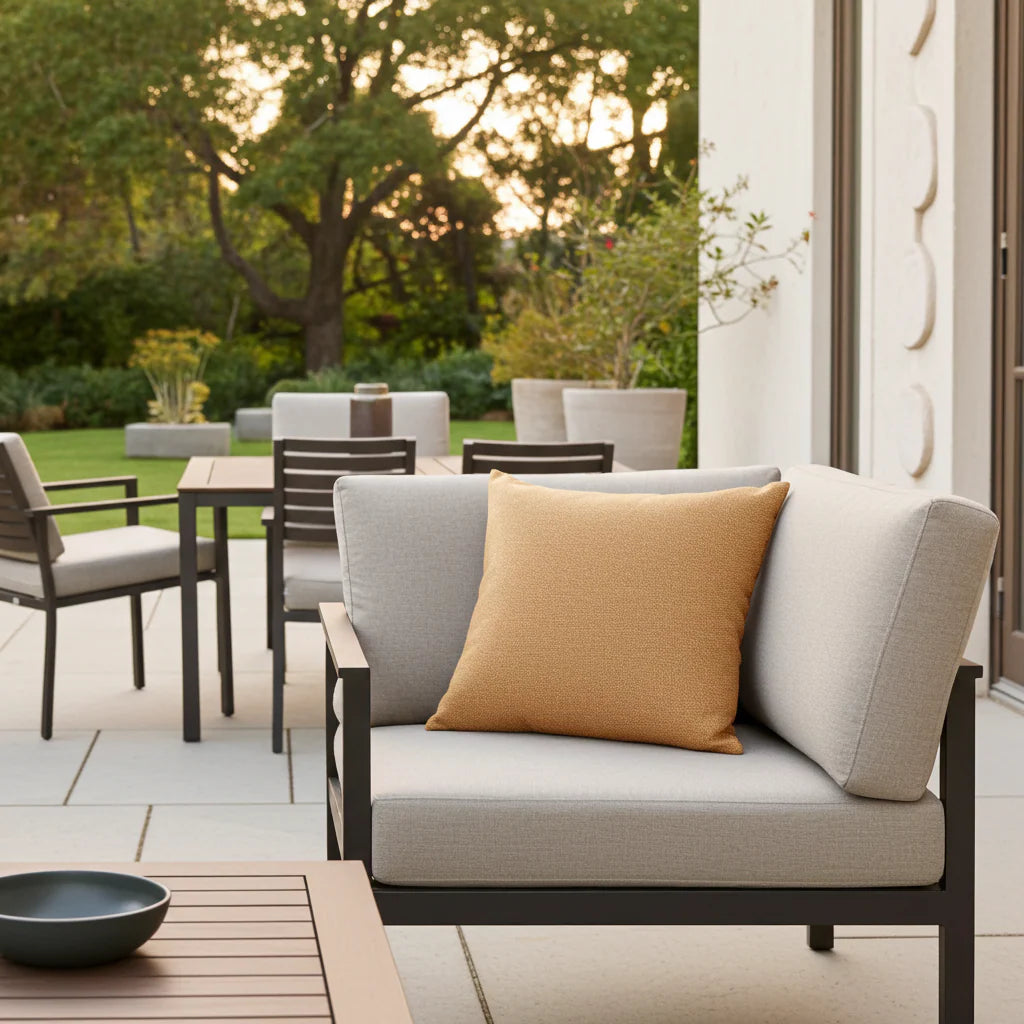 Burnt Sienna Brown Solid Luxury Outdoor/Indoor Throw Pillow