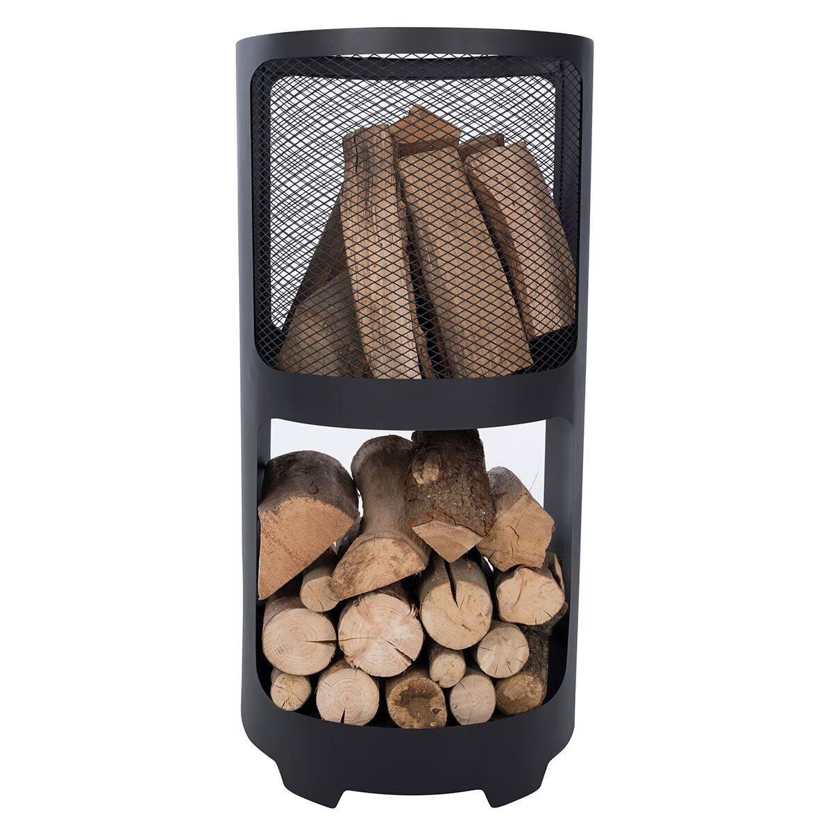 Buffalo Wood Burning Fire Pit with Wood Storage