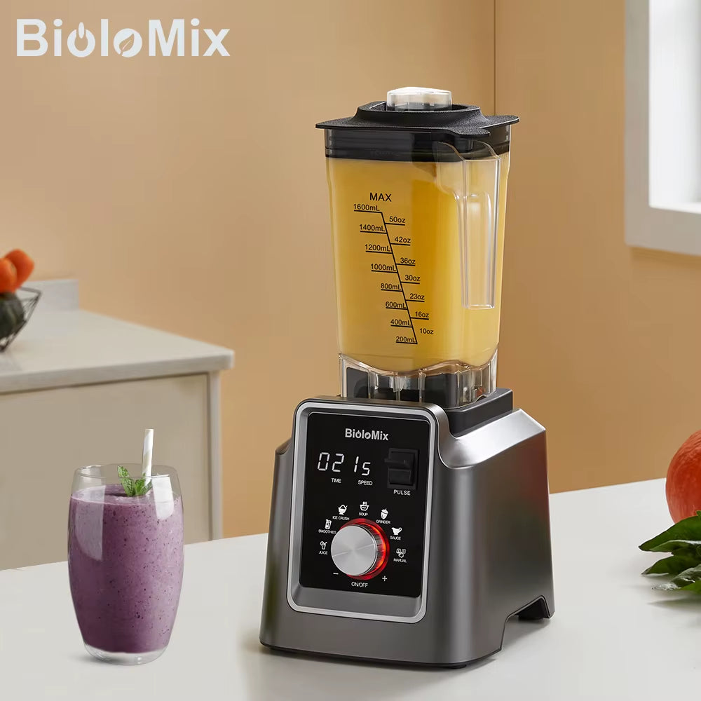 Digital BPA FREE 2L Automatic Professional Blender, Juicer Food Processor Ice Smoothies Fruit - FREE GIFT 600Ml Dry Jar
