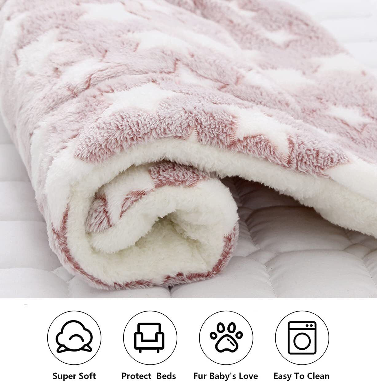 Cozy Fleece Pet Blanket Pad - Soft Thermal Bed for Cats and Dogs