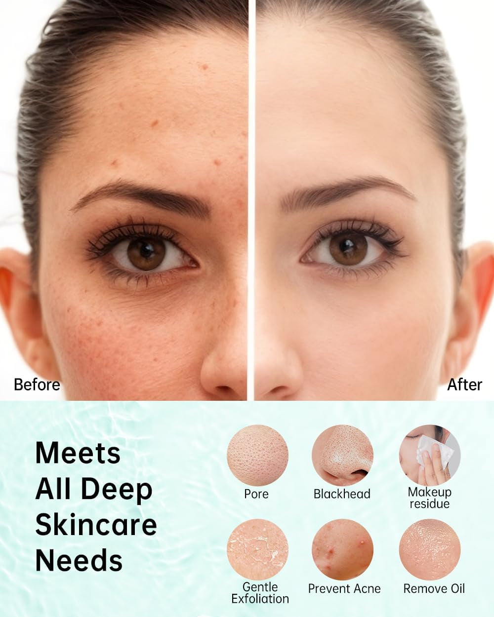 Revitalize Your Skin: Electric Facial Cleansing Brush with 3 Brush Heads, Dual Speed, Waterproof Design & Portable Case - Perfect for Sensitive & Oily Skin!