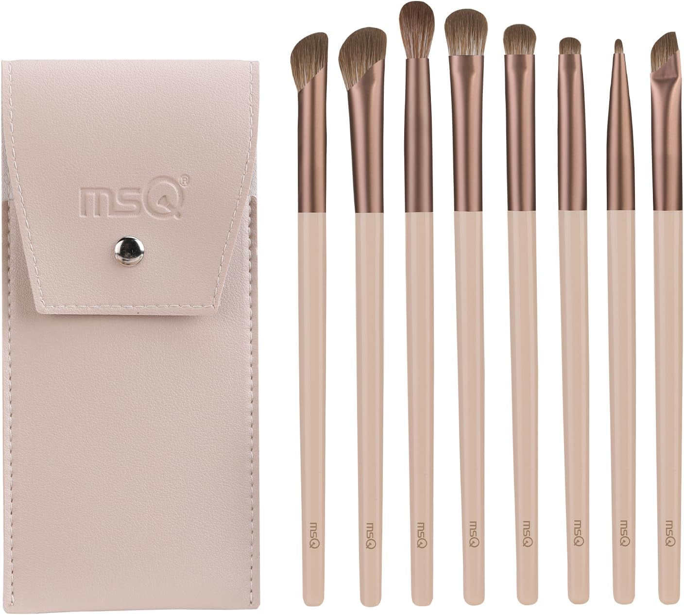Premium 8-Piece  Eyeshadow Makeup Brush Set - Synthetic Eyebrow, Eyeliner, and Blending Brushes