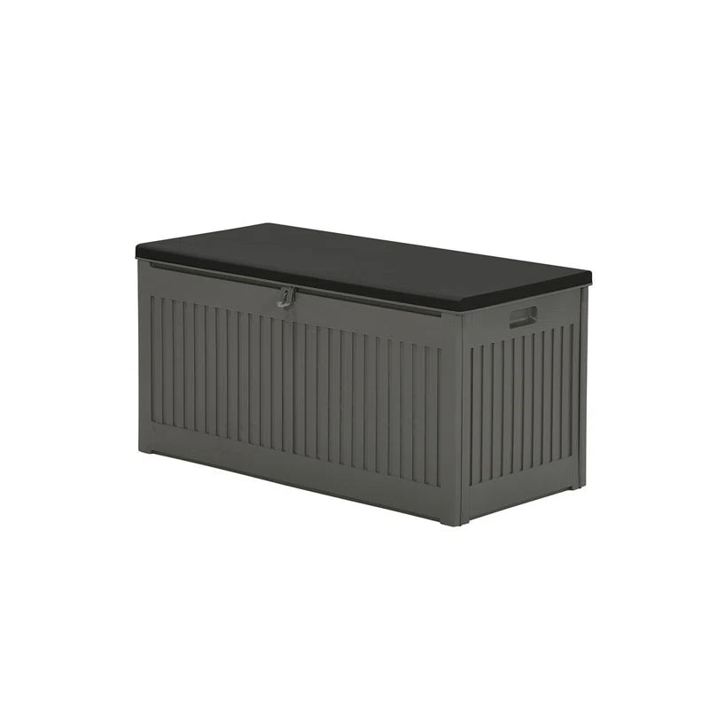 Lanaria 160Cm W 830L Water Resistant Plastic Deck Box in Grey