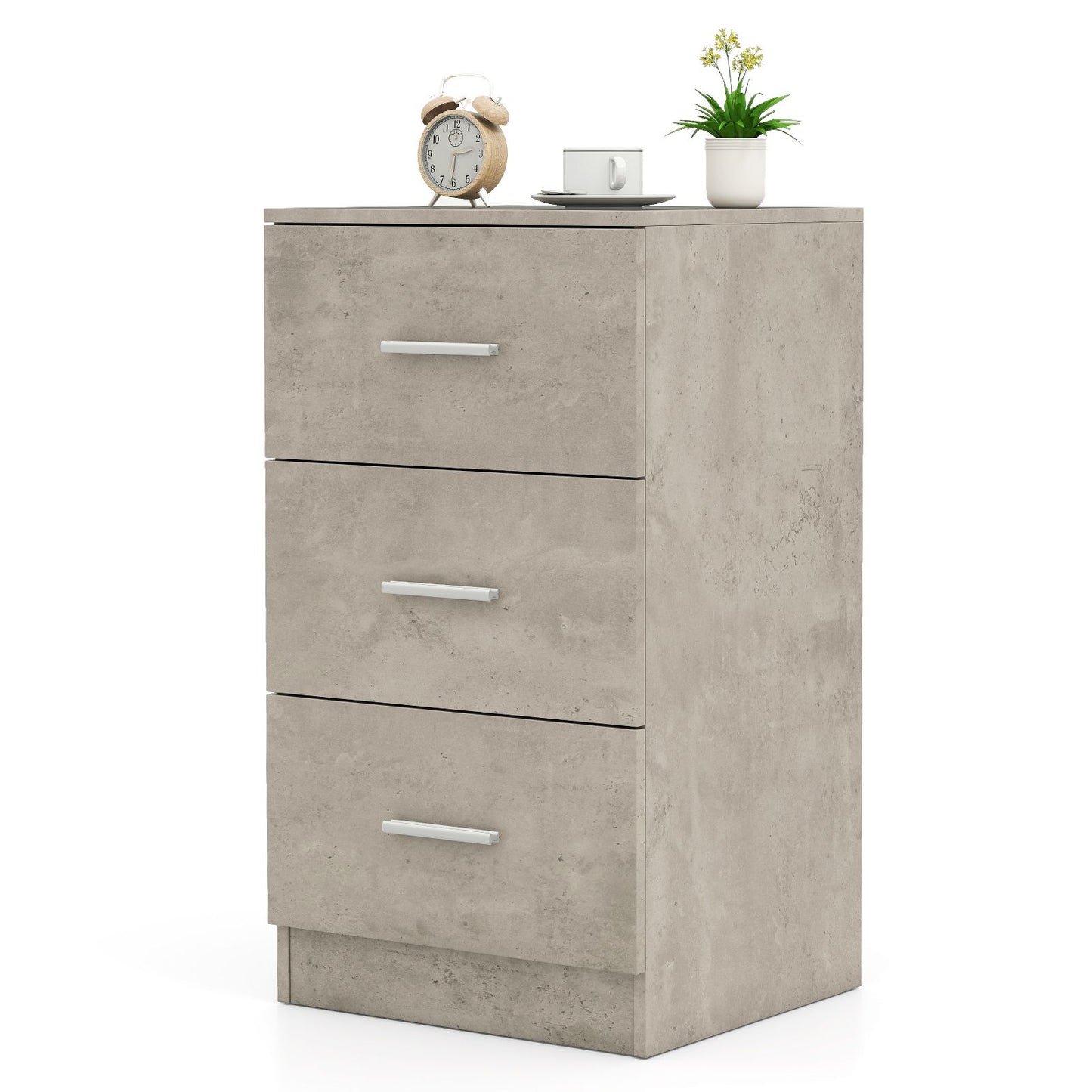 3-Drawer Wooden Dresser with Anti-Tip Safety Feature