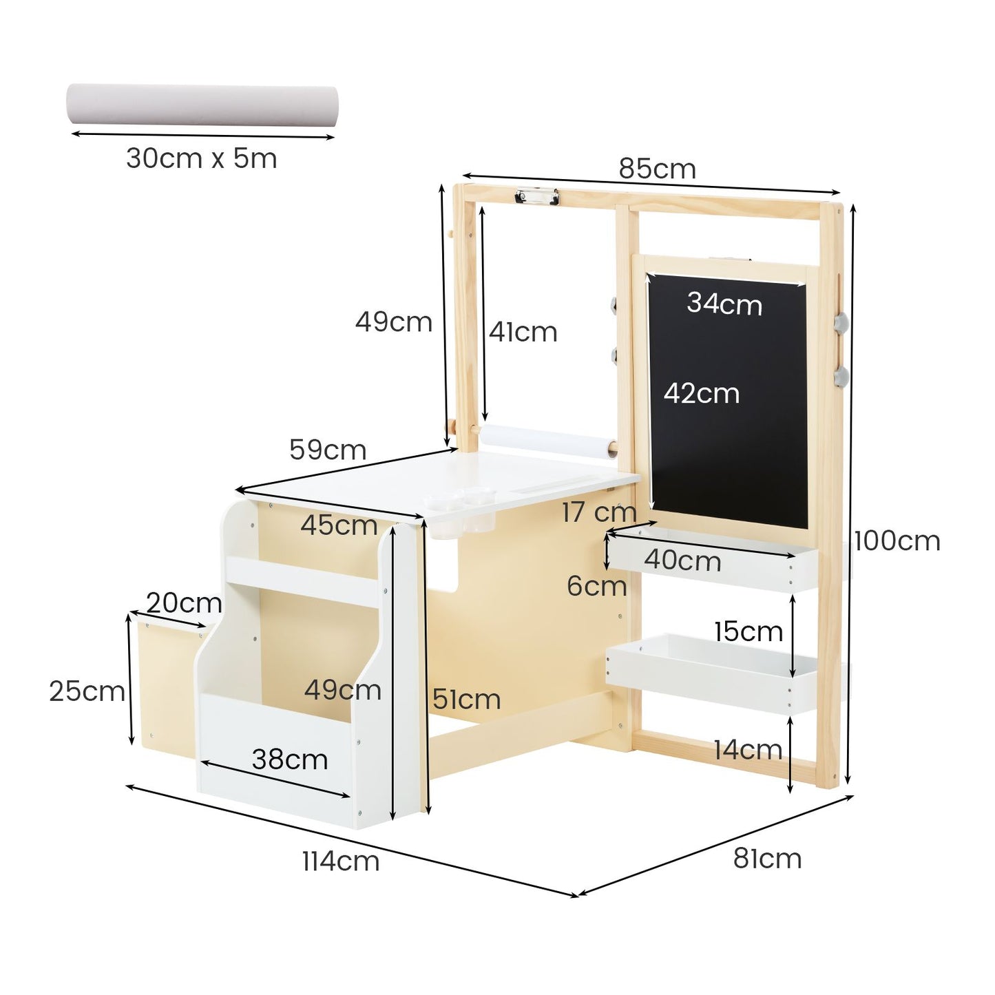 Delightful Children's Art Easel Table and Bench Set with Adjustable Easel and Integrated Bookshelf for Creative Play