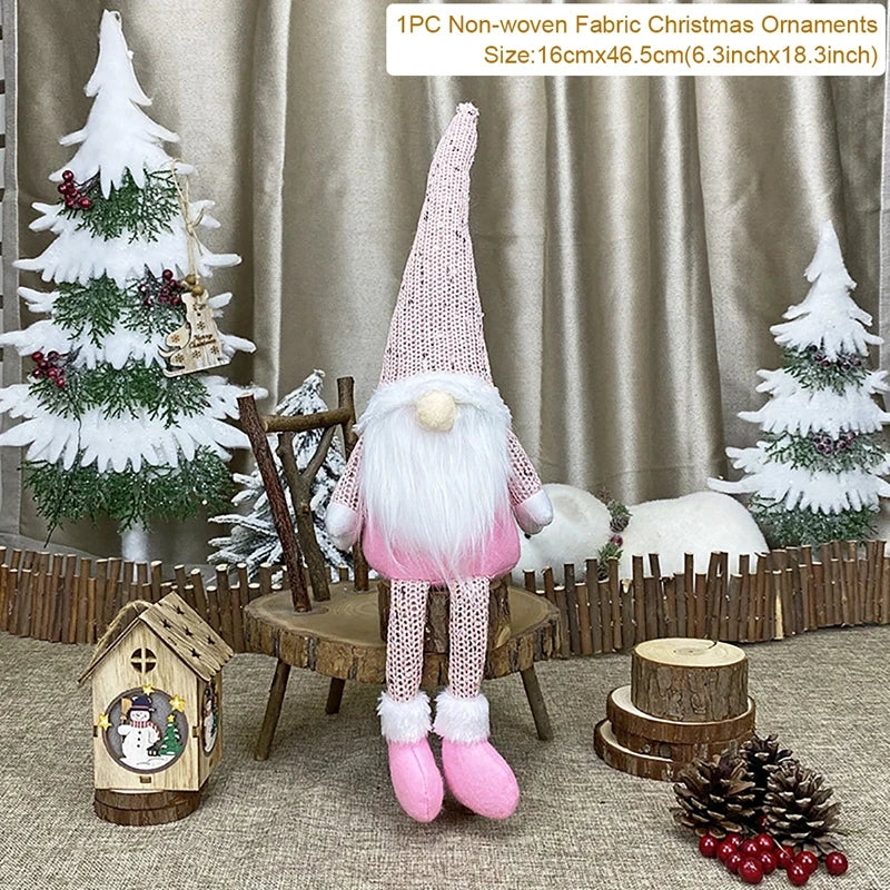 Festive Santa Claus Doll - Charming Christmas Table Decor & Elk Ornament for 2025 Holiday Celebrations - Perfect Navidad Gift for a Joyful New Year 2026!