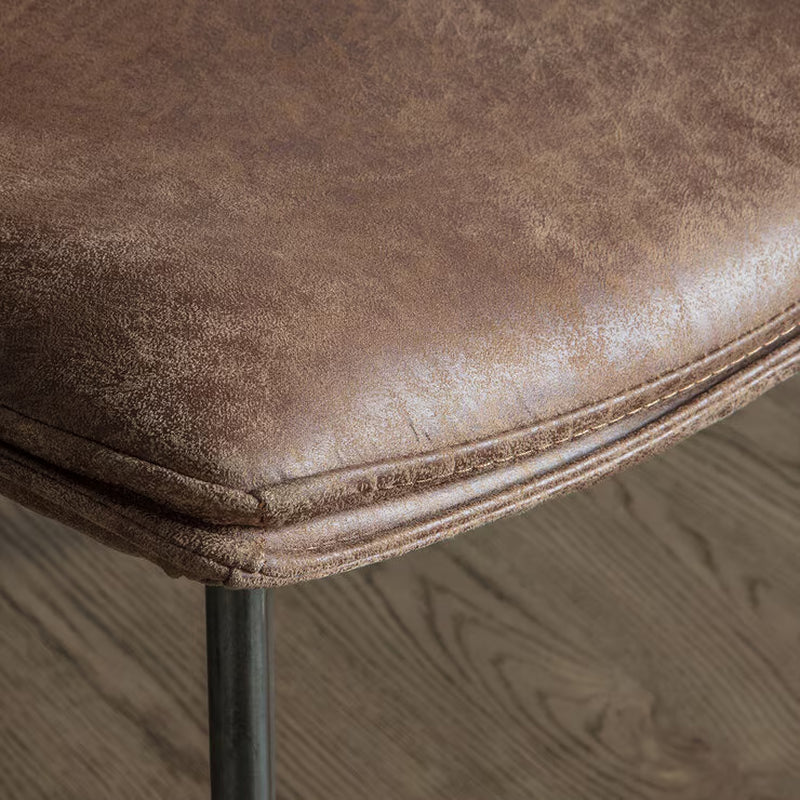 Hinks Brown Faux Leather Dining Chair, 2 Pack
