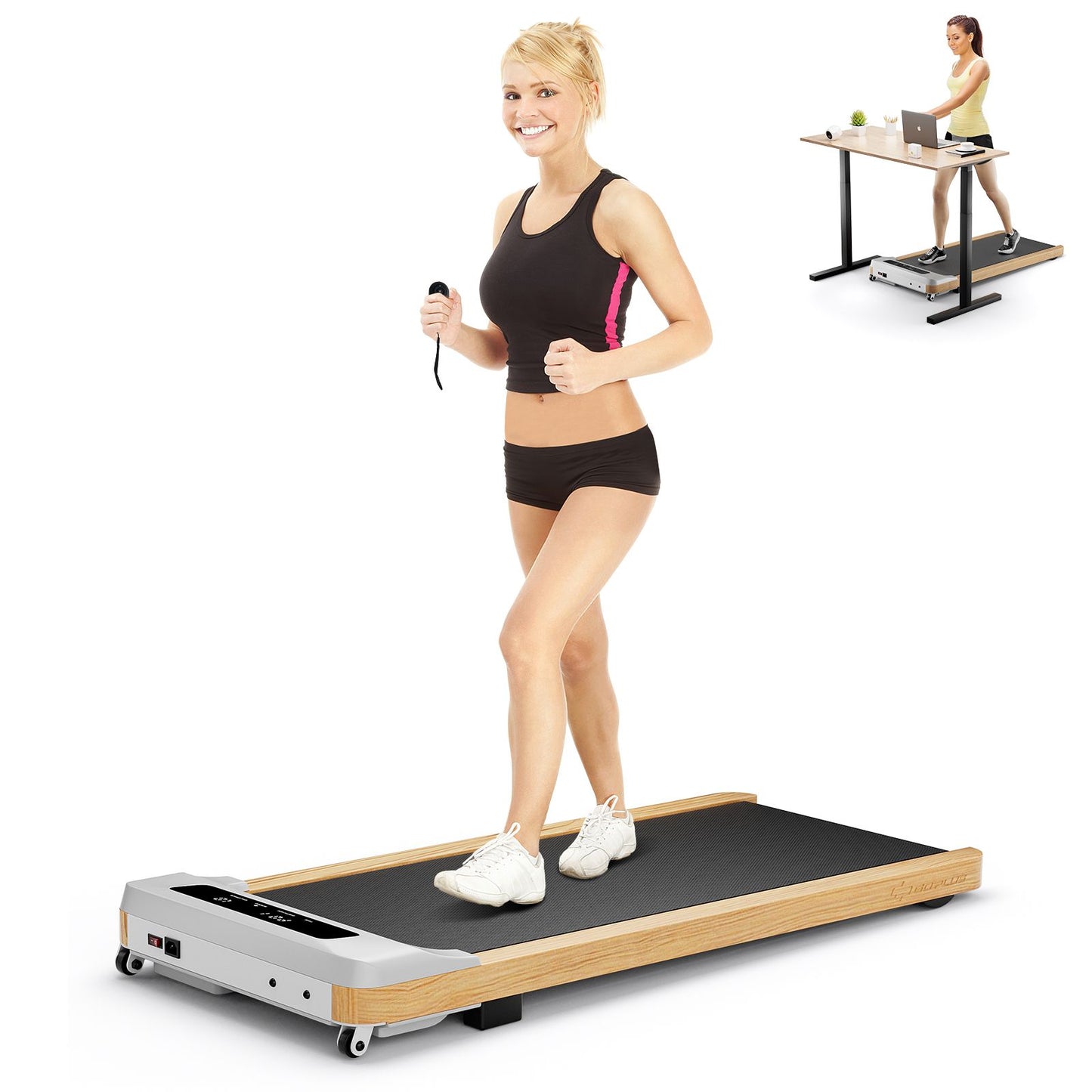 Under-Desk Treadmill Walking Pad Featuring a 7-Layer Running Belt