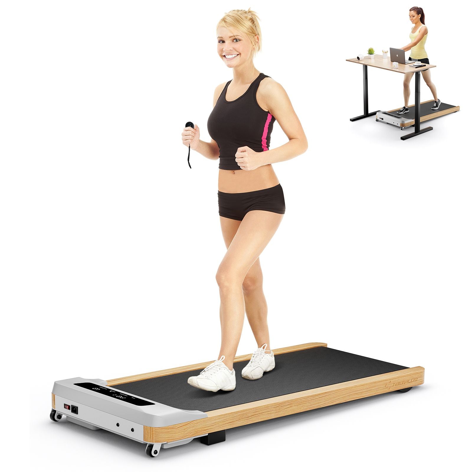 Under-Desk Treadmill Walking Pad Featuring a 7-Layer Running Belt