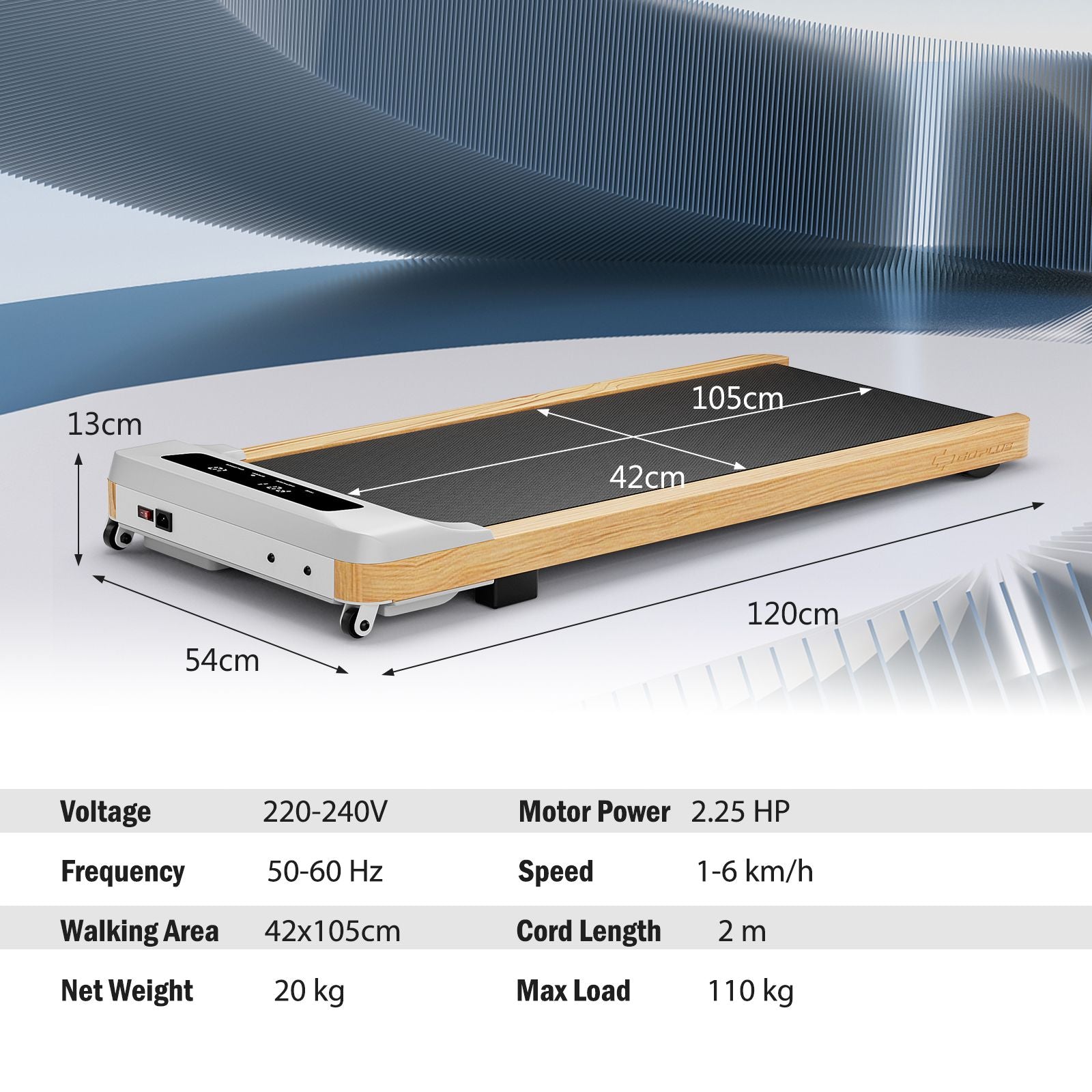 Under-Desk Treadmill Walking Pad Featuring a 7-Layer Running Belt