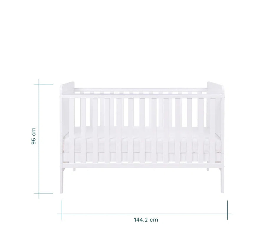 Rio Cot Bed with Mattress and Cot Top Changer