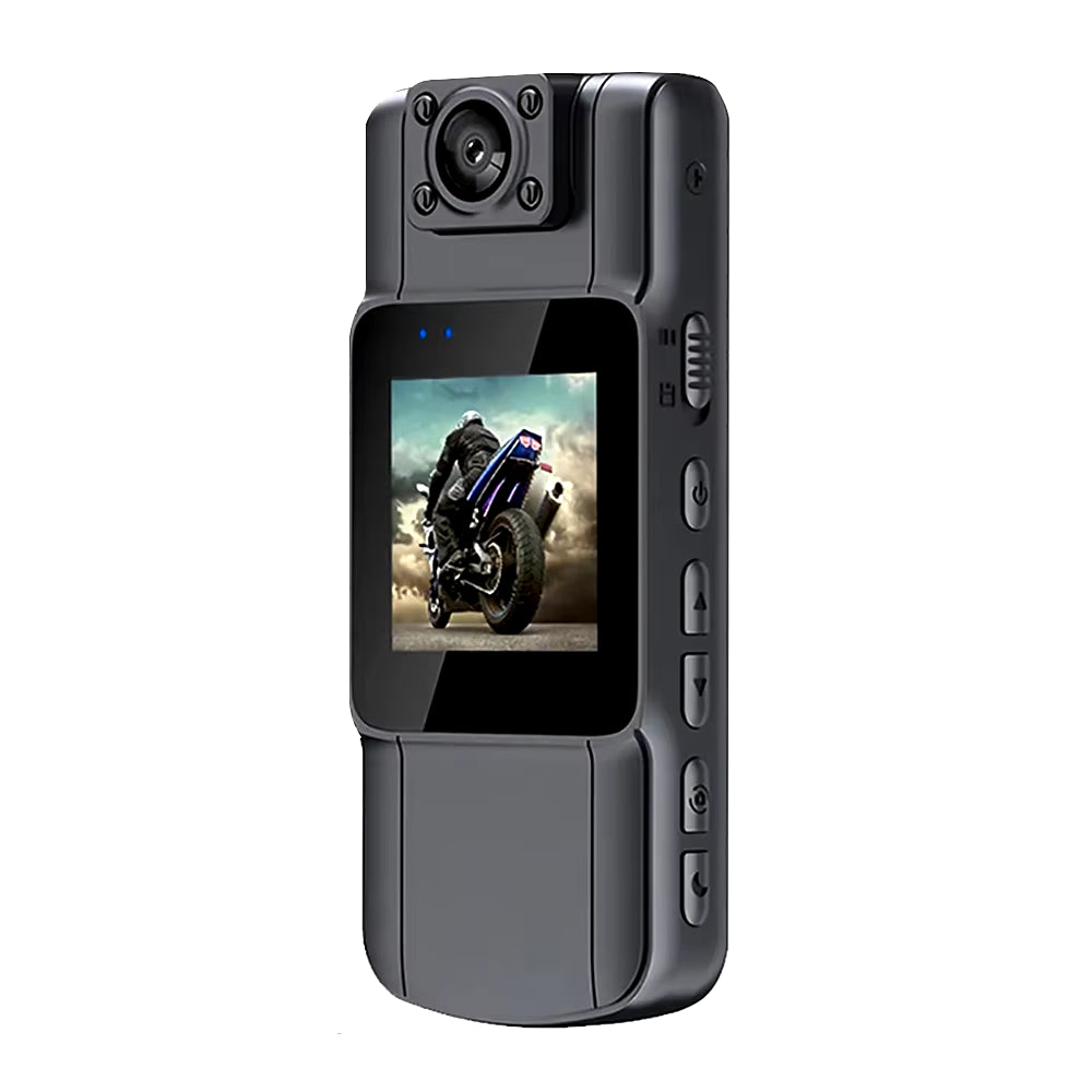 Ultra HD 4K Mini Body Camera - 150° Wide Angle, 180° Rotatable Lens, 7-Hour Battery Life, WiFi Audio & Video Recording