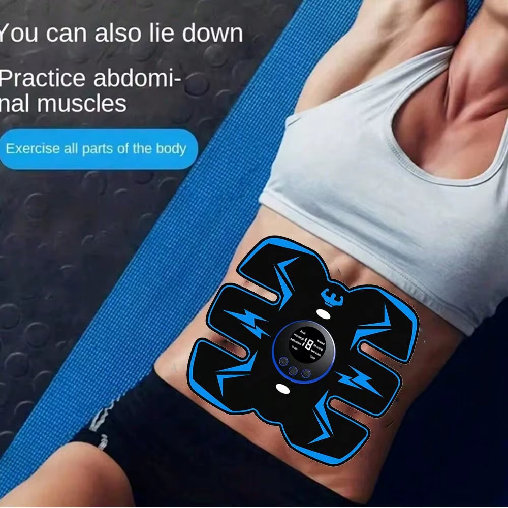 USB Charge Muscle Trainer, EMS Muscle Stimulator, Intelligent Wireless Fitness Apparatus for Men Woman Home Office Exercise