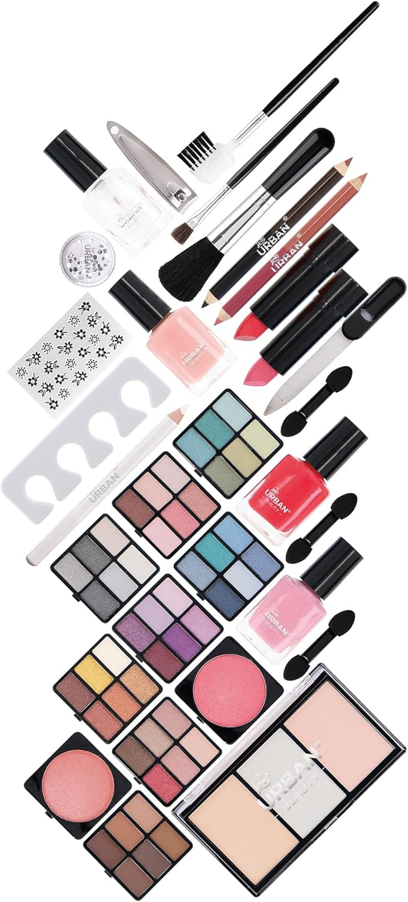 Urban Beauty Divine Vegan French Manicure Makeup Collection – 76-Piece Ultimate Vanity Set