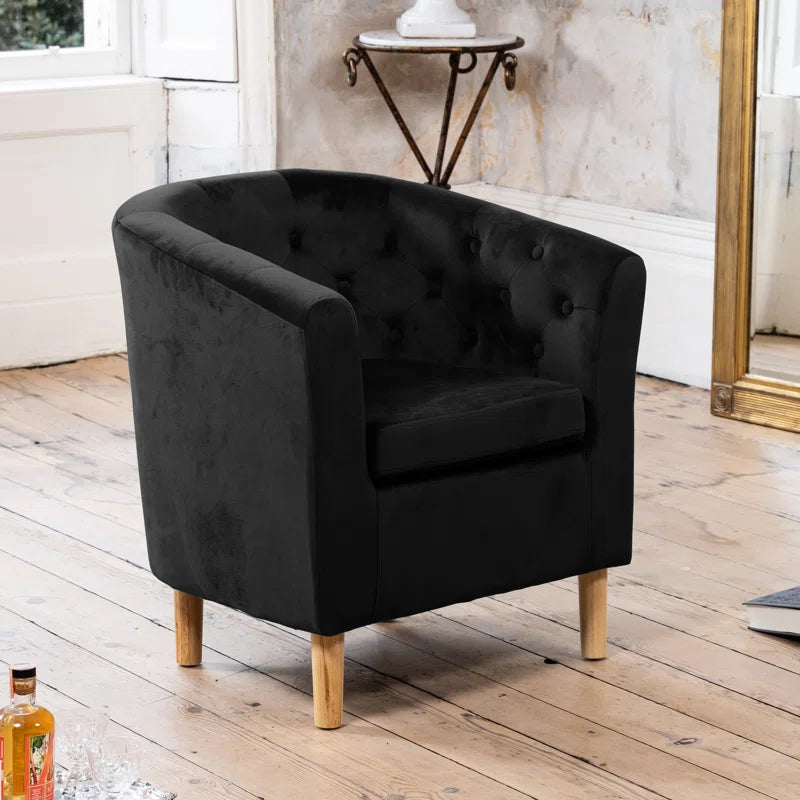 Tarbes Velvet Barrel Chair