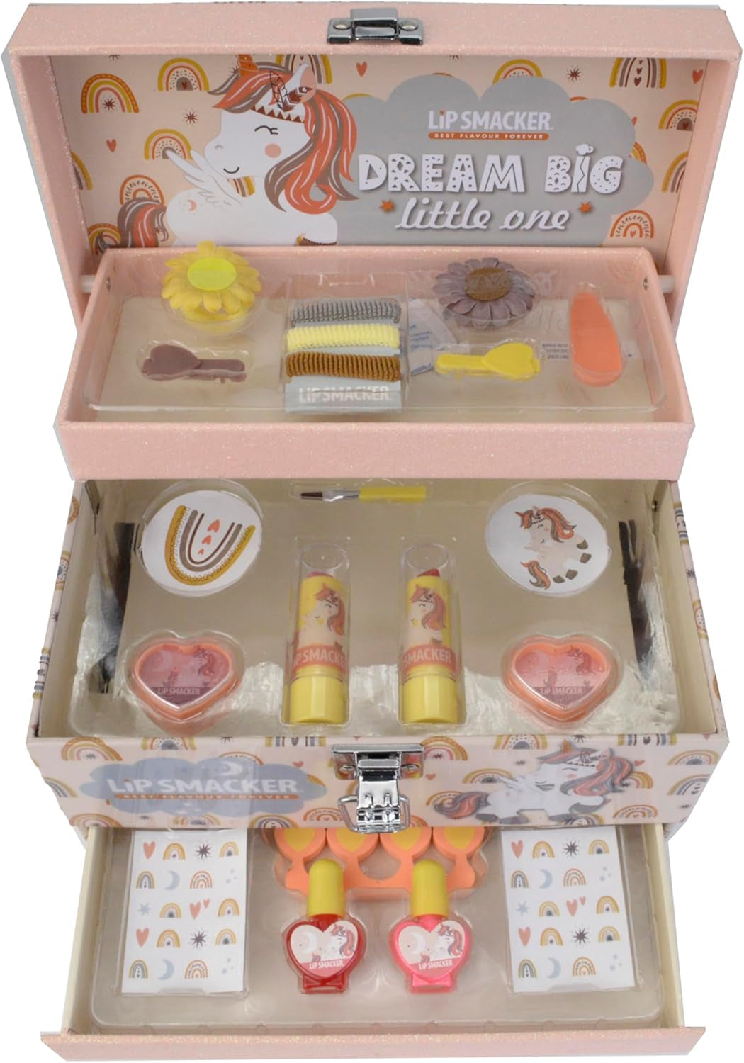Ultimate Beauty Vanity Case: All-in-One Makeup Set for Kids with Hair Accessories and Creative Applicators
