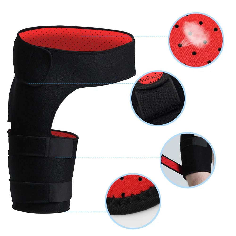 Hip Brace Thigh Compression Sleeve, Hamstring & Groin Compression Support Wrap for Hip Pain Relief, Sciatica,Quad Muscle Strains