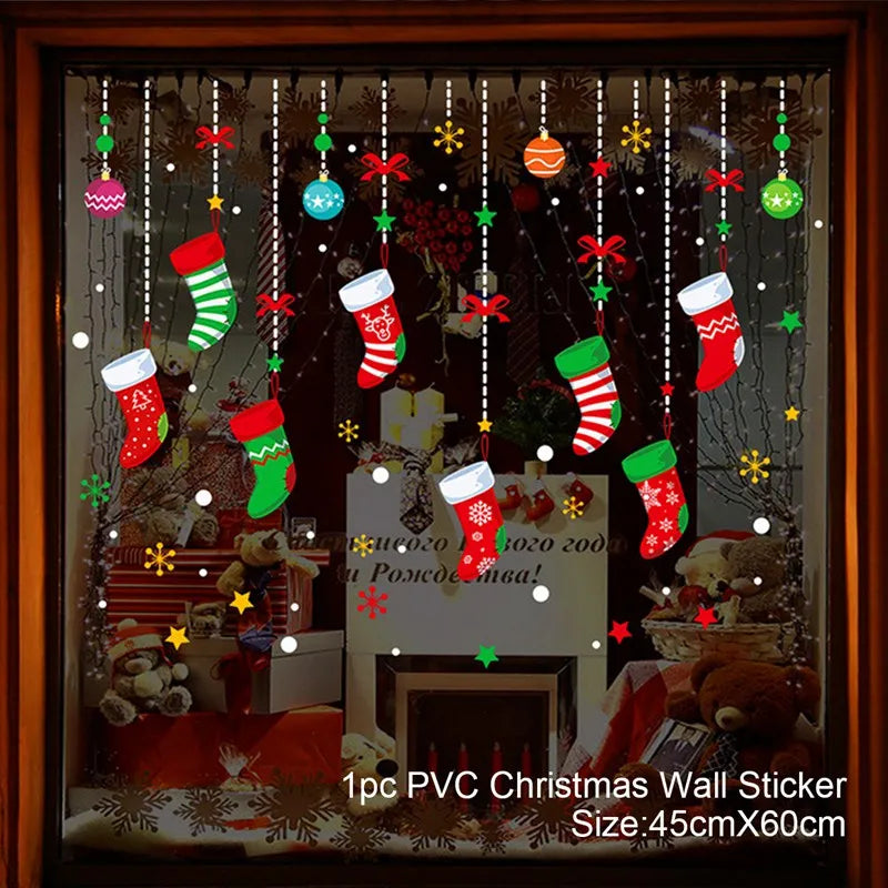 Festive Christmas Window Stickers - Merry Christmas Decor the Perfect Xmas and Holiday Gifts!