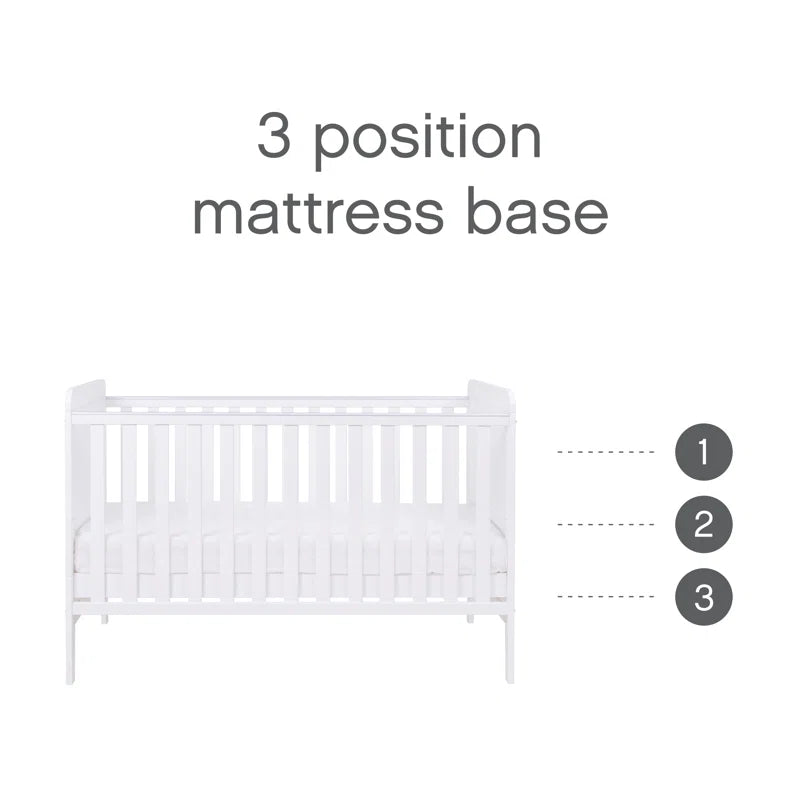 Rio Cot Bed with Mattress and Cot Top Changer