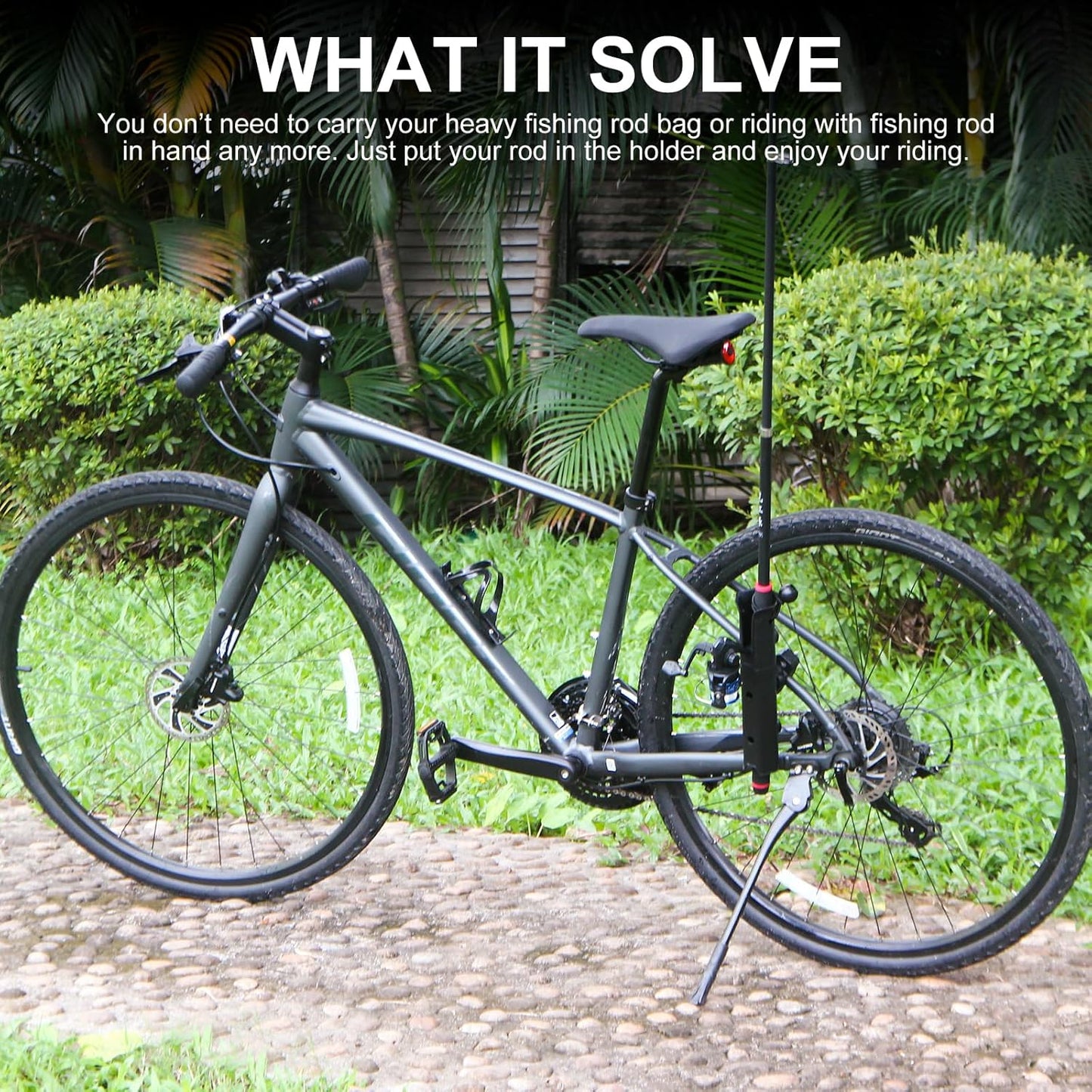 Adjustable Bicycle Fishing Rod Holder - Versatile Carrier for Fishing Poles