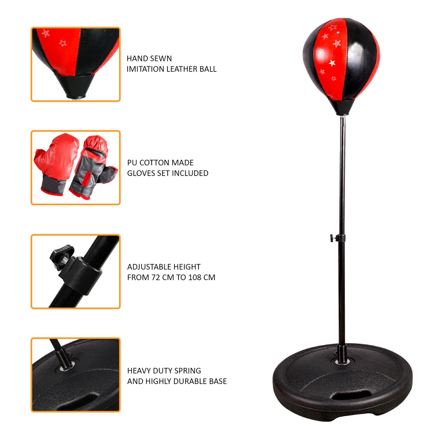 Exciting Free Standing Junior Boxing Punch Ball Set for Kids - Includes Gloves!