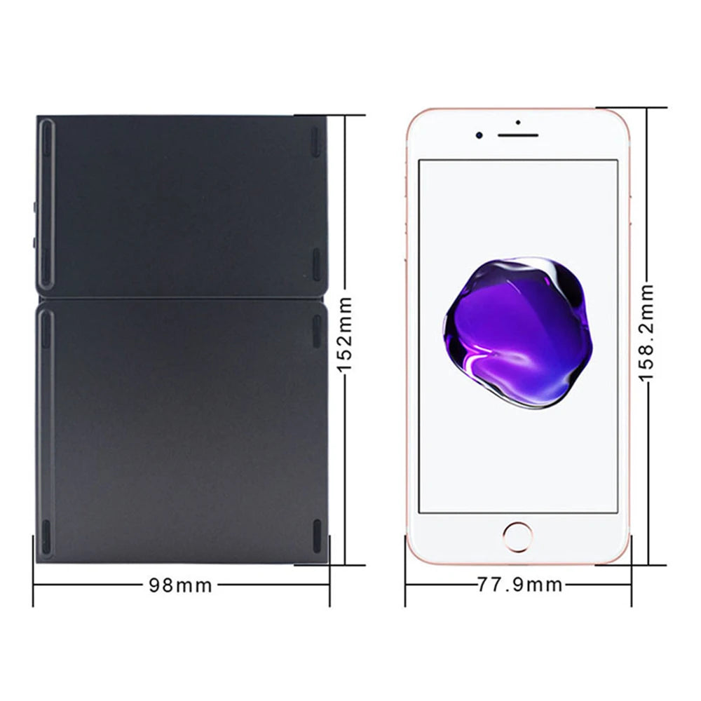 Compact Bluetooth Mini Wireless Keyboard with Touchpad - Triple Folding Design for Windows, Android, iOS, iPad, and Phones