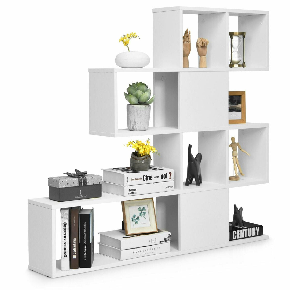 5-Tier Bookshelf for Display and Storage in Home and Office Environments