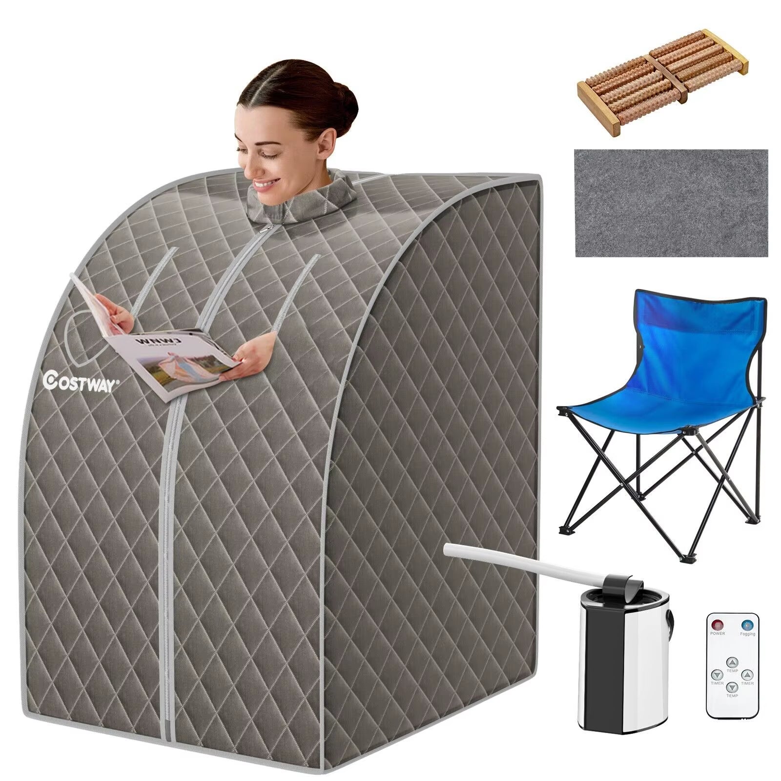 Portable Steam Sauna Spa Room Full Body Slimming Detox Therapy 