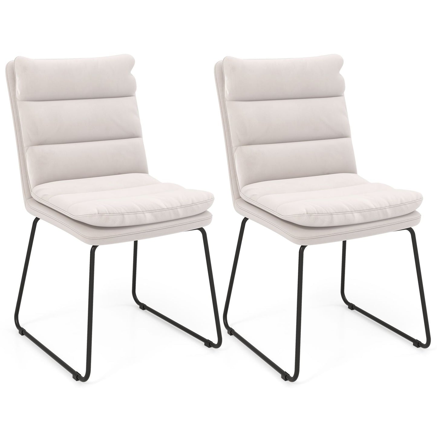 Upholstered Accent Leisure Chair with Durable Wood and Metal Frame