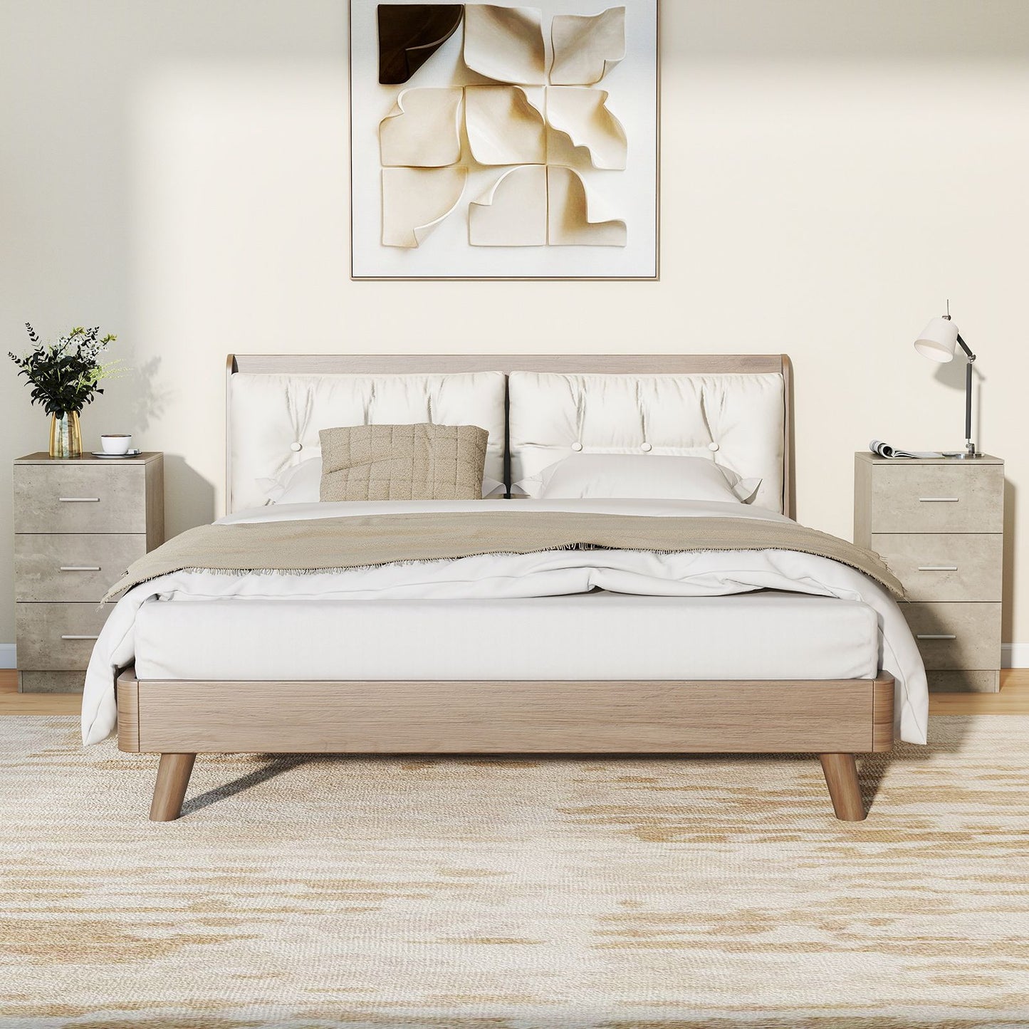 3-Drawer Wooden Dresser with Anti-Tip Safety Feature