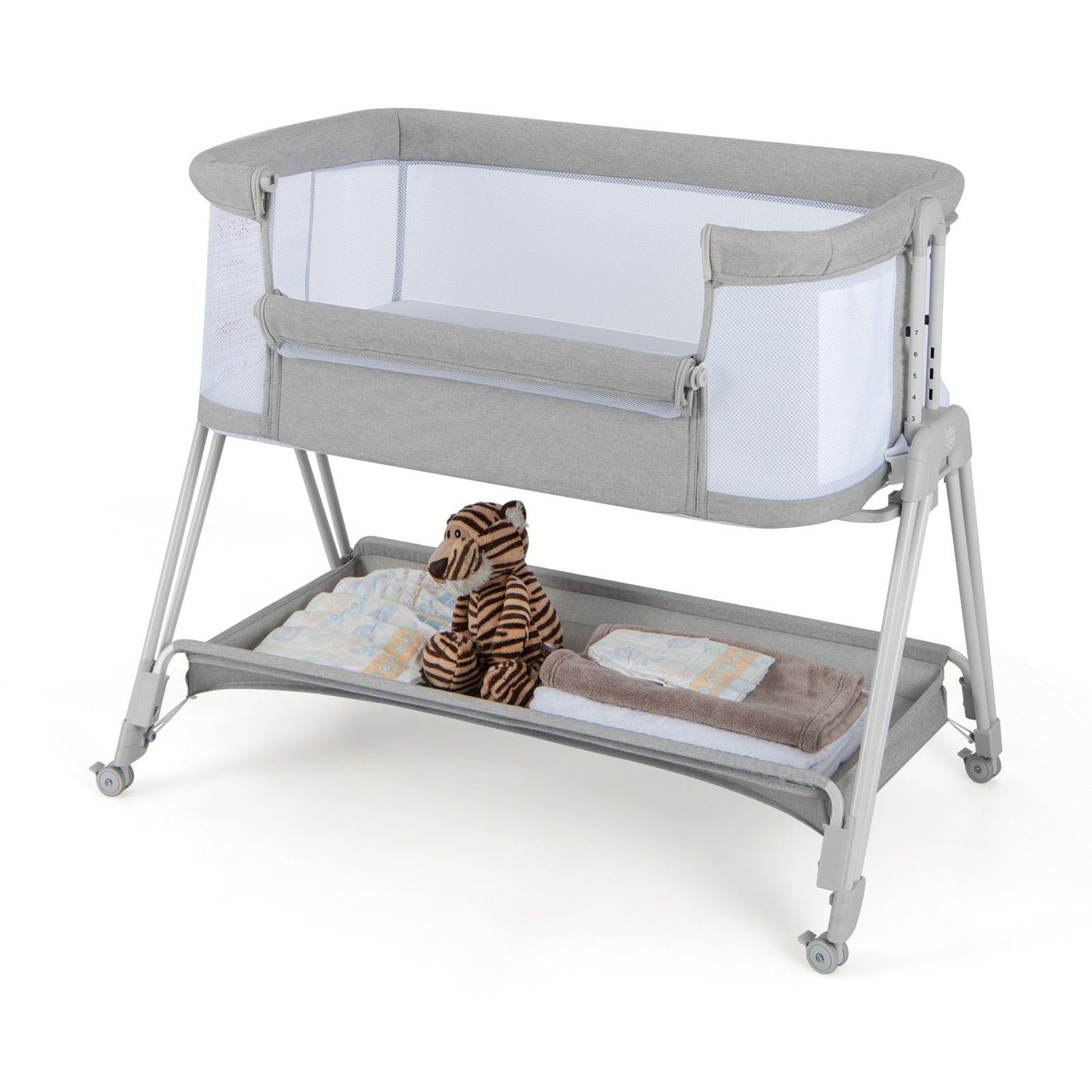 Infant Bedside Crib with Mattress for Newborns up to 9kg