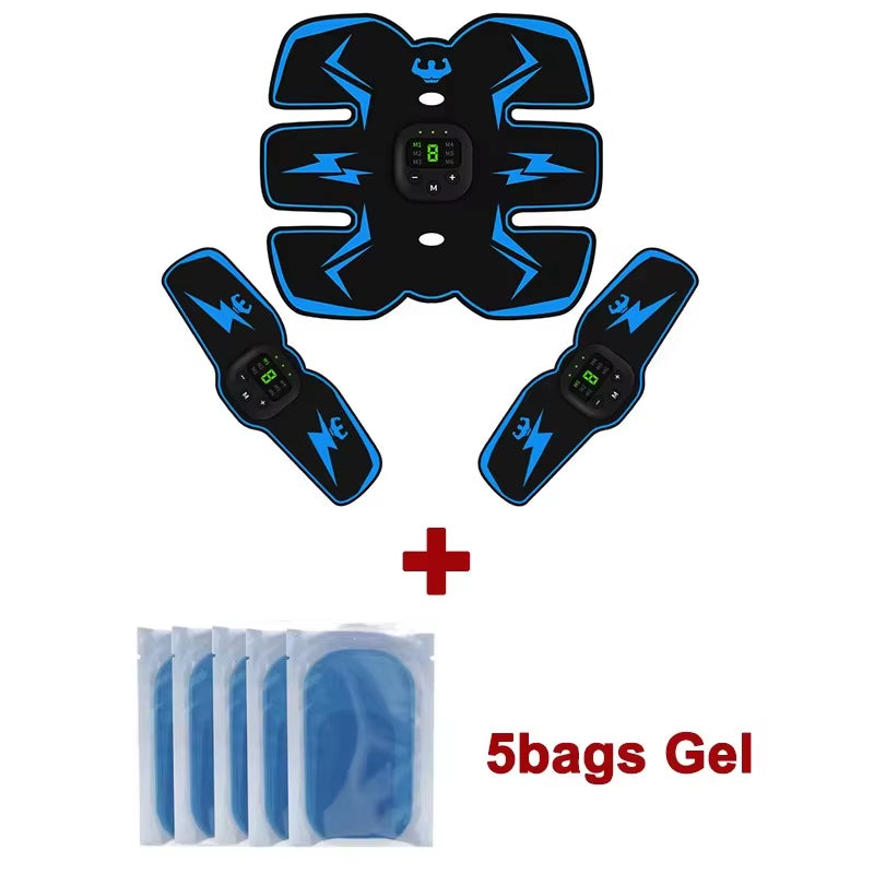 USB Charge Muscle Trainer, EMS Muscle Stimulator, Intelligent Wireless Fitness Apparatus for Men Woman Home Office Exercise