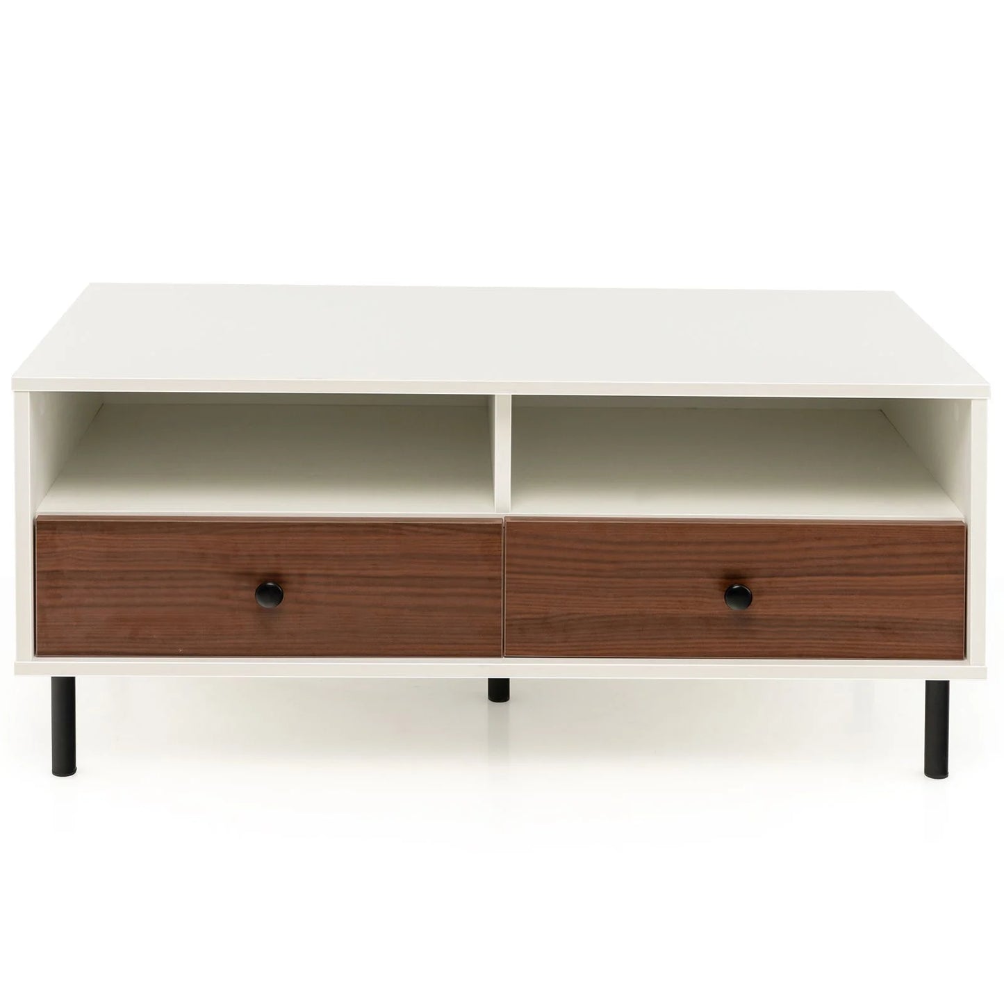 Rectangle Coffee Table with Durable Metal Legs for Home and Office Use