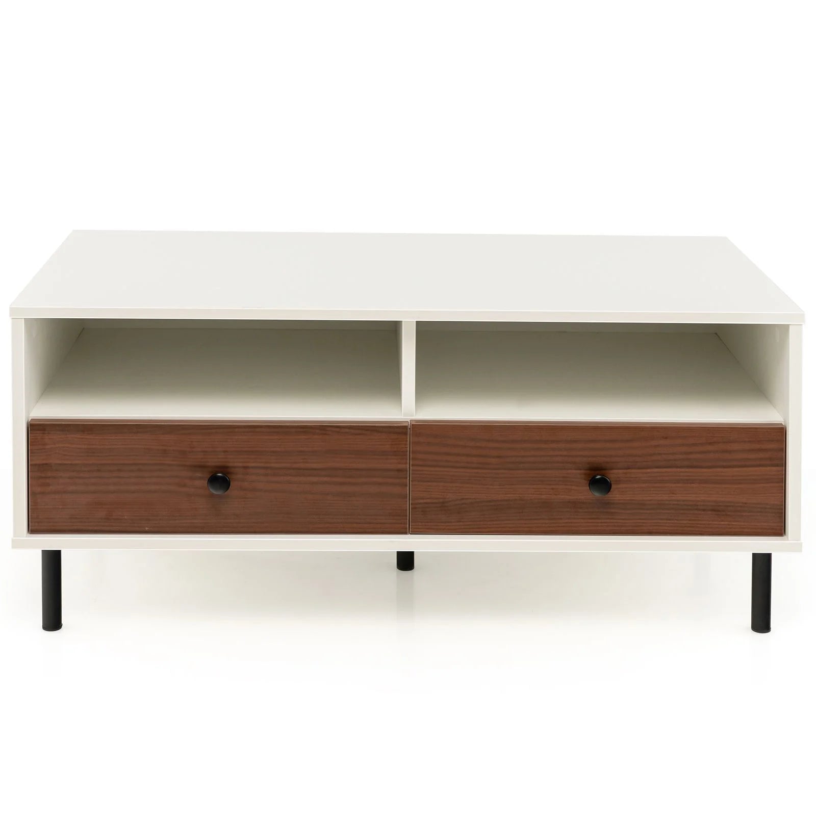 Rectangle Coffee Table with Durable Metal Legs for Home and Office Use