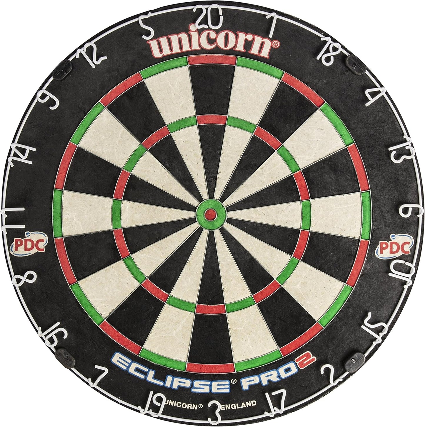 Eclipse Pro/Dartboard with Flat Profile Number Ring | Championship Quality Sisal Bristle | Staple-Free Design
