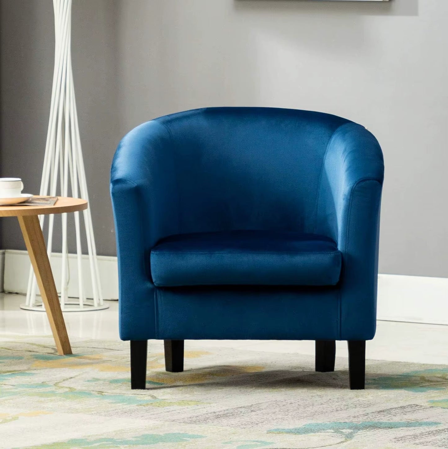 Velevt Fabric Tub Chair, Upholstered Armchair