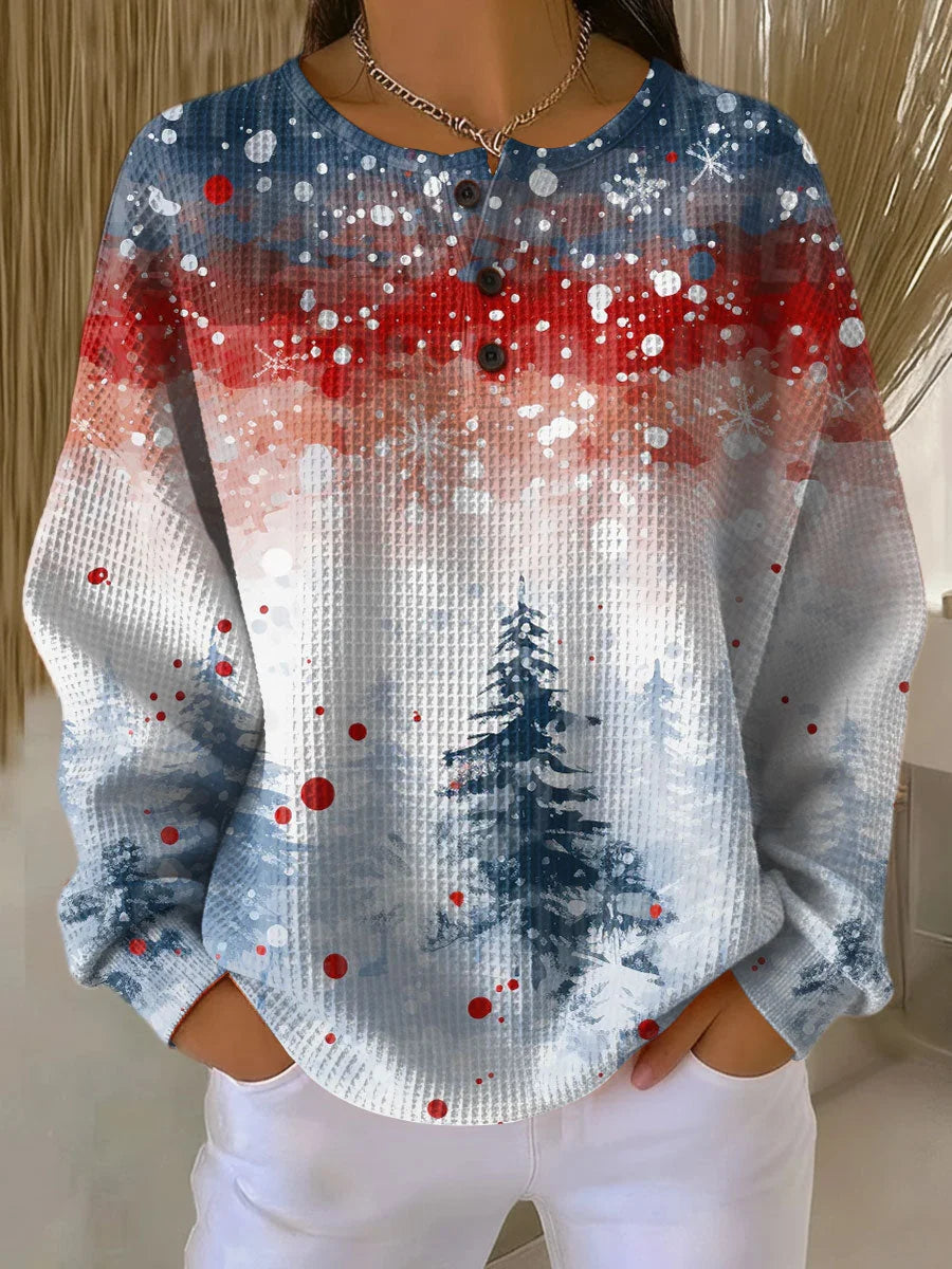 Alva - Christmas Jumper with Soft Christmas Tree Pattern