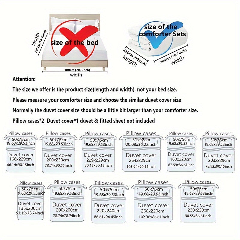 3pcs Soft Purple Rose Skull Pattern Breathable Duvet Cover Set for Bedroom, Guest Room, and Dorm Decor - Includes 1 Duvet Cover and 2 Pillowcases (Core Not Included) For Halloween